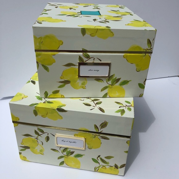 kate spade Other - Kate Spade Nesting Boxes Lemon